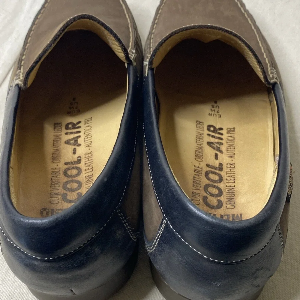 Mephisto Baduard Loafer Shoes Mens 7.5 Brown Nubuck Cool Air Comfort Moc Sip On